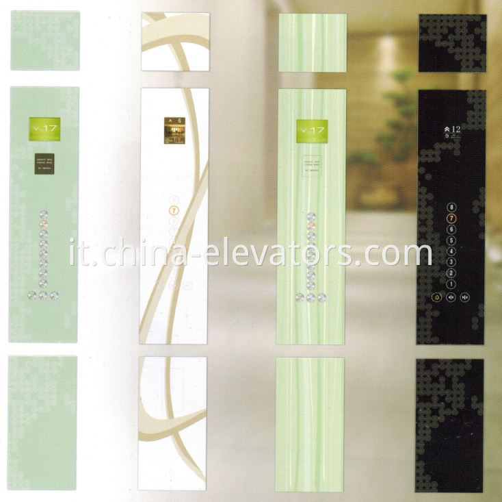 Art Passenger Elevator GLass COP Art Enamelled Tempered Glass